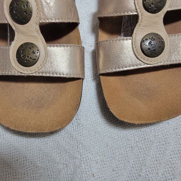 SAS Clover T-Strap Sandal Lusso Capp 7 W Wide Comfort Wedge Open Toe - Picture 3 of 16